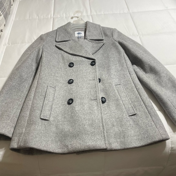 Old Navy Jackets & Blazers - Old Navy Light Gray Pea Coat